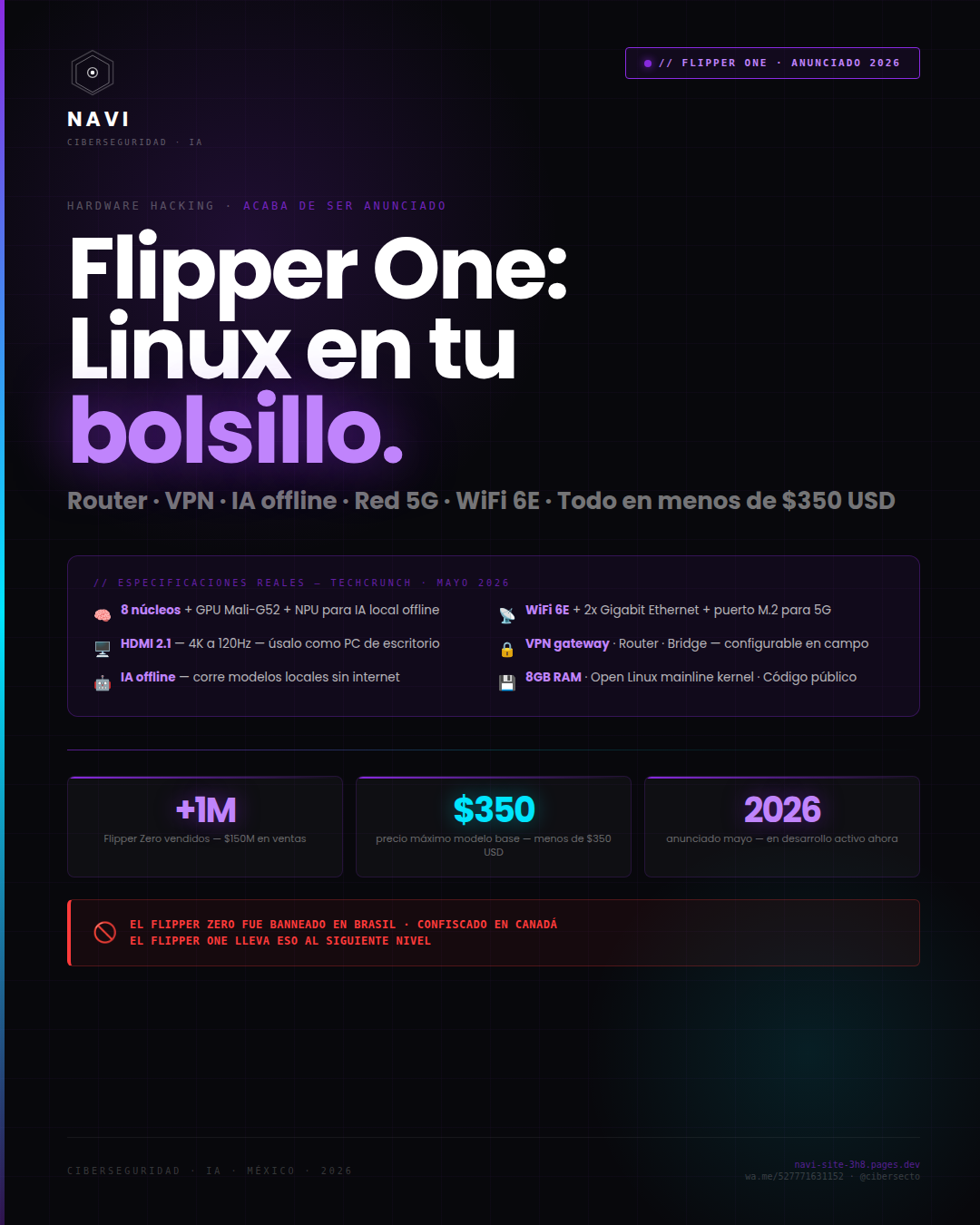 Flipper One: Linux en tu bolsillo — dispositivo de hardware hacking anunciado en 2026
