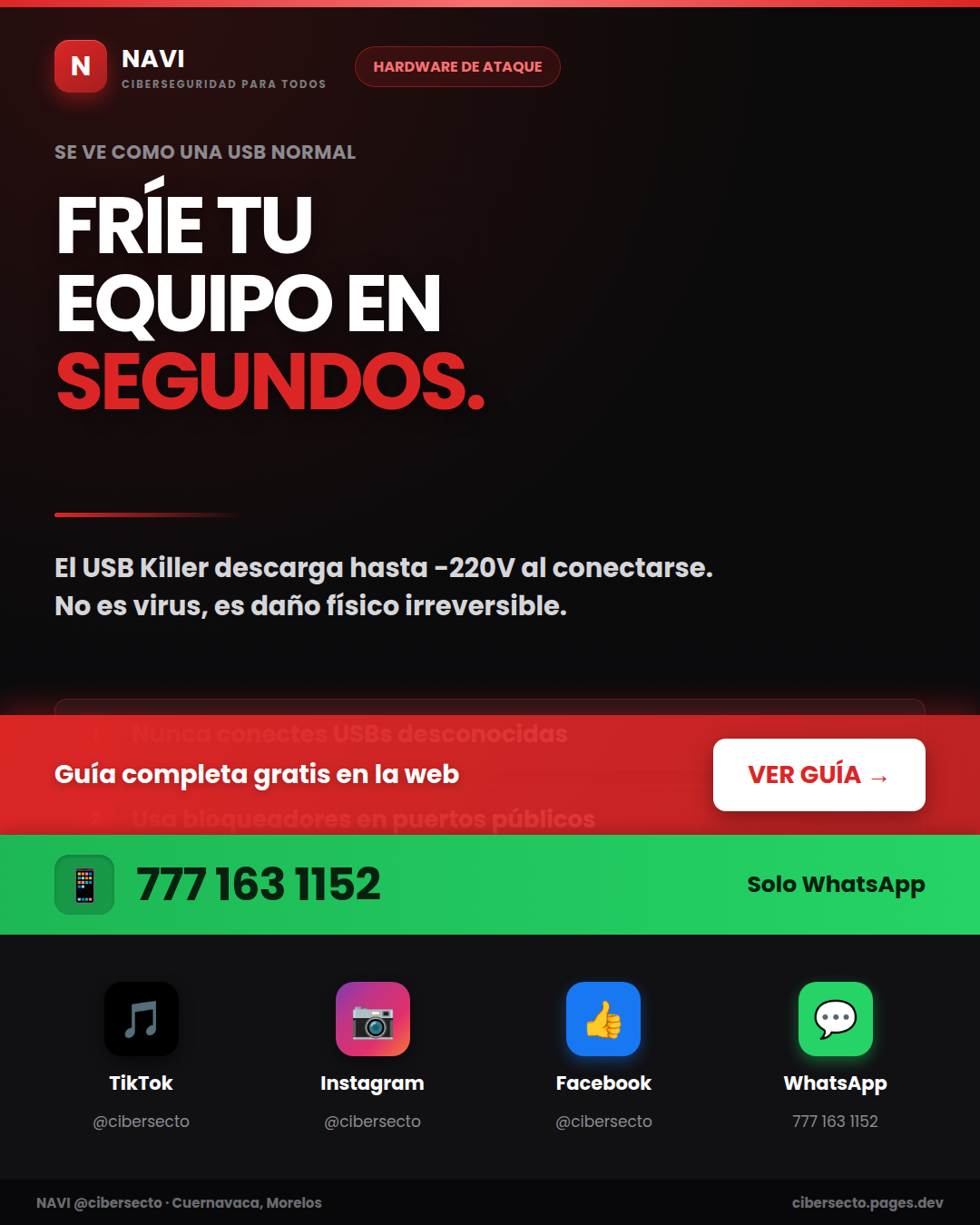 USB Killer — la memoria que fríe tu equipo en segundos