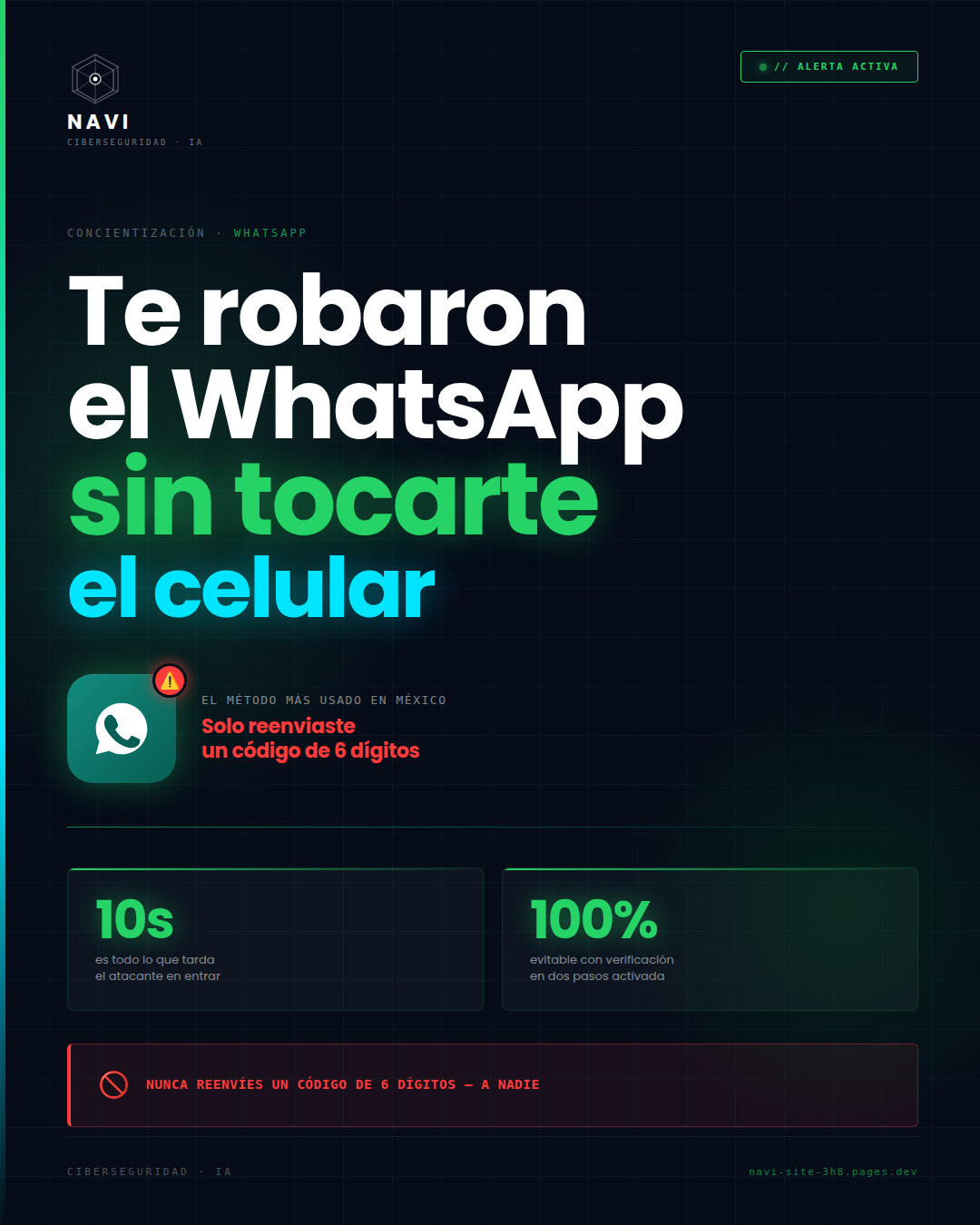 Secuestro de WhatsApp — cómo roban tu cuenta sin tocar tu celular