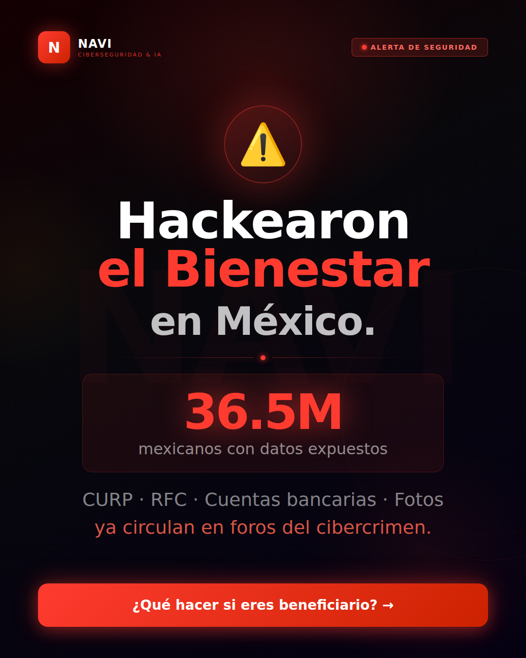 Hackeo Banco Bienestar alerta ciberseguridad México